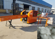 Rebonded Foam Rag Cutting Machine Connect With Opener Machine Open Pieces Into Fiber