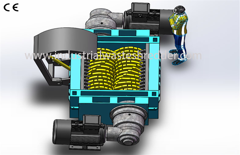 Professional Waste Log Wood Chipper Shredder Custom Size For Coarse