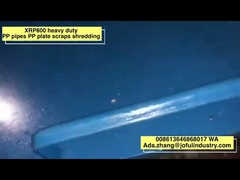 XR800 high level PP pipes shredder with upper feeding hopper,45kw cutting motor