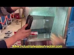 Double shaft shredder shreds expired defective cola plastic bottles