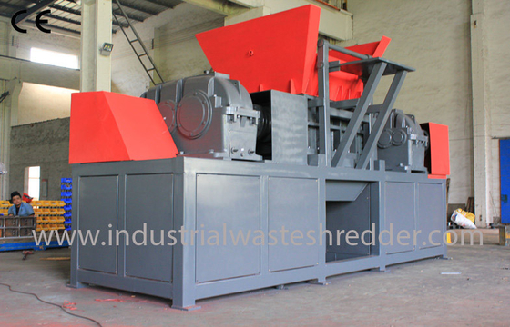 Double Shaft Heavy Duty Cardboard Shredder , Cardboard Carton Shredder Machine