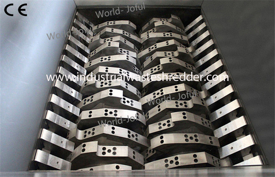 Twin Shaft Industrial Metal Shredder , Gas Cylinder Metal Chip Shredder