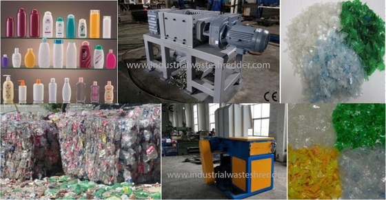 Scrap PET Bottle Plastic Waste Shredder Small Size Recycling Function Simple Operation