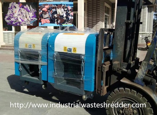 Scrap Fabric Industrial Waste Shredder Machine 450 - 750 Kg / H Capacity