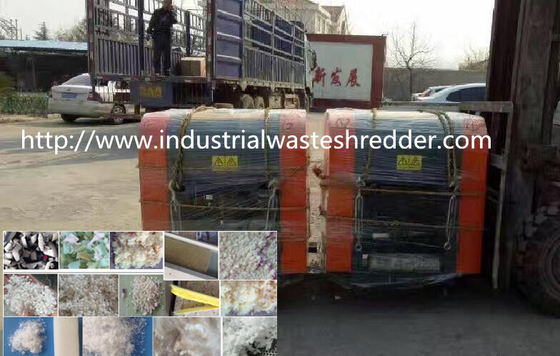 Waste Sponge / Foam Shredder Machine Customizable Output High Efficiency