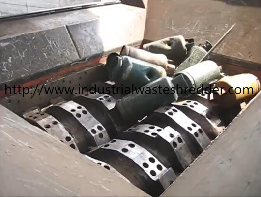 Good price Gas Cylinder Double Shaft Shredder PLC Automatic Control For Waste Metals online