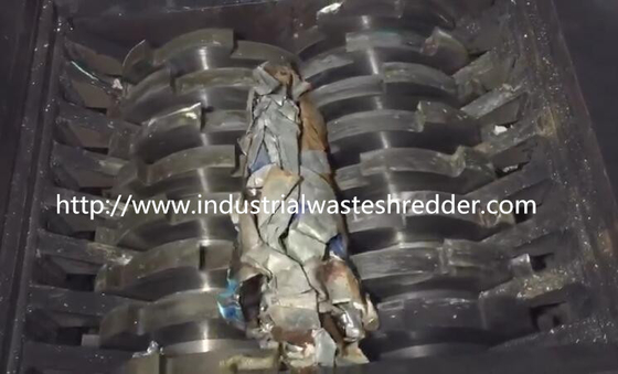 High Strength Double Shaft Shredder For PET Bottles / Cardboard Core