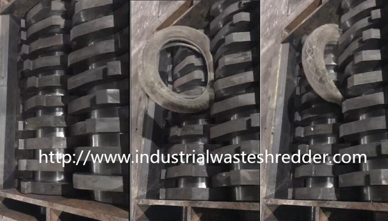 Good price Scrap Rubber Tire Shredding Equipment Double Shaft With Wear Resistant Blade online