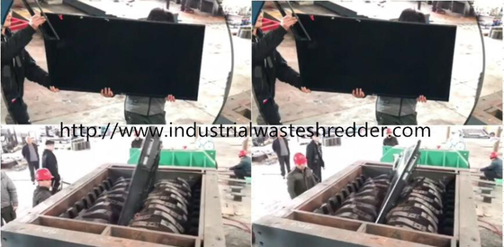 Good price Waste Computer Twin Shaft Shredder , Hard Drive Shredder With Rotary Blades online