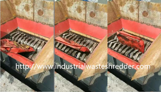 Waste Bucket / Drum Shredder Machine , Two Shaft Shredder Custom Capacity