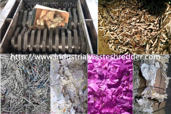Good price Waste Cardboard Dual Shaft Shredder , Industrial Paper Shredder Machine online