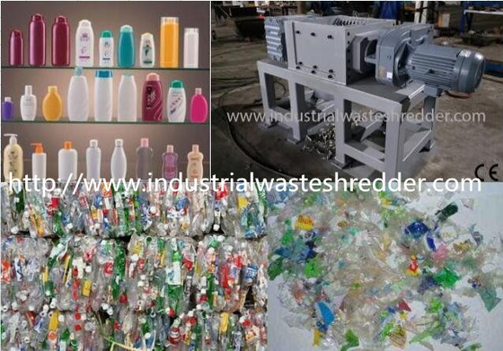 Good price Plastic Shampoo Bottle Shredder Machine Space Saving With Durable Steel Blade online
