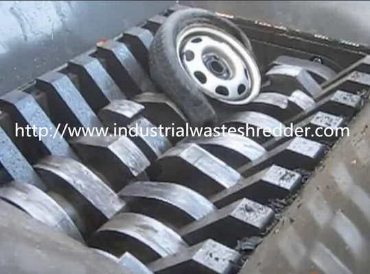 Good price Scrap Rubber Waste Tire Shredder Double Shaft With High Torque Shredding online