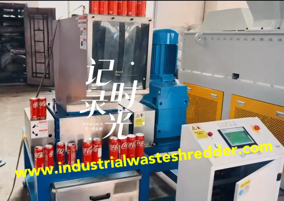 Good price 304 Stainless Steel Twin Shaft Shredder for Hollow Bottles ,Multifunctional Alunimum Cans Shredder Machine with Customized Stainless Steel Sheet Metal  Parts online