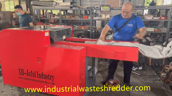 Good price 800F Textile Scraps Shredder Cutting Motor 7.5KW Small Chopper Machine For Fabrics Crushing Input Conveyor 1400*330mm Length*Width Bed Sheet Shredder online