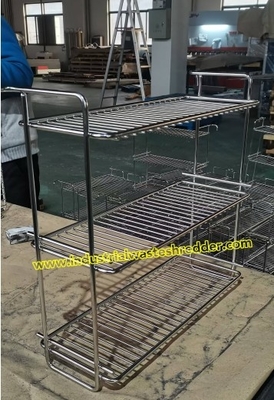 Good price 316 Stainless Steel Medical Equipment Transport Trolley Frame Customized OEM Stainless Steel Shelf For Hospital Use online