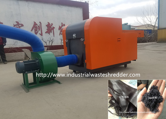 PU Recycling Rag Cutting Machine Artificial Leather Animal Fur Shredder Crusher