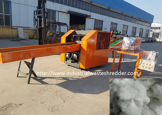 Good price Rebonded Foam Rag Cutting Machine Connect With Opener Machine Open Pieces Into Fiber online