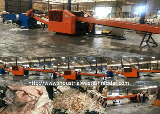 Airbag Fabric Cutting Machine Nylon Fabric Cloth Shredder Crusher Rotating Knife