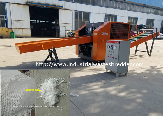 Good price Mesh Clothes Cutting Machine Glass Fiber Cloth Shredder Power Saving Rotating Knife online
