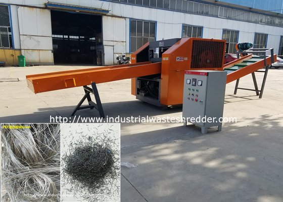 PET Fiber Wire Industrial Waste Shredder PTT Fiber Cutting Machine Uniform Discharge