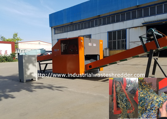 PP Raffia Ropes Nets Plastic Waste Shredding Machine Rotary Blades High Efficiency