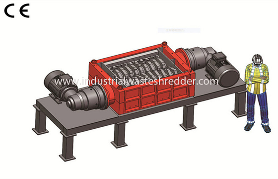 Good price Durable Scrap Rubber Plastic Waste Shredder Red Color Multi Choices Blade Materials online