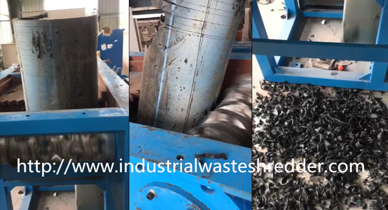 Scrap Waste Plastic Pipe Shredder , Hollow Container Pvc Pipe Shredder