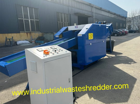 Textile Carpet Scraps Crusher Machine For Vinyl Scraps Easy Feeding Synthetic Leather Scraps Shredder