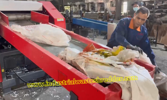 PP Woven Bags Sacks Shredder Polypropylene Bags Grinder Large Capacity Electricity Saving