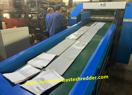 1600B Paper Book Waste Shredder Cardboard Carton Crusher With Efficient Rotary Blades Cutter