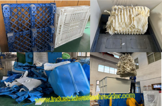 600 Model Single Shaft Shredder Machine For Plastic Film Fabric Waste Recycling