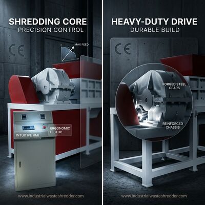 Good price Single Shaft Industrial Waste Shredder Compact Multi-Material Recycling Machine With Quick-Change Screen System online