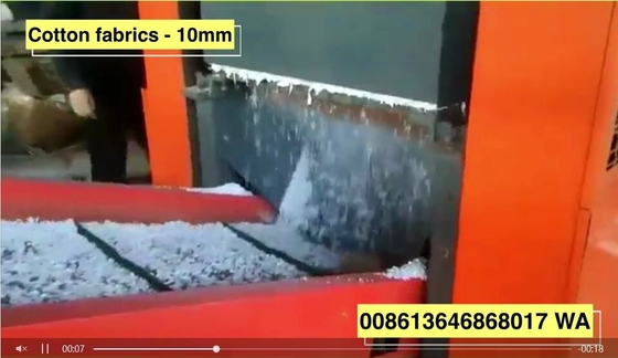 Good price 1600F Cottom Fabrics Crushing Knitted Fabric Shredder 10mm End Size Hourly Shredding Capacity 400kg online